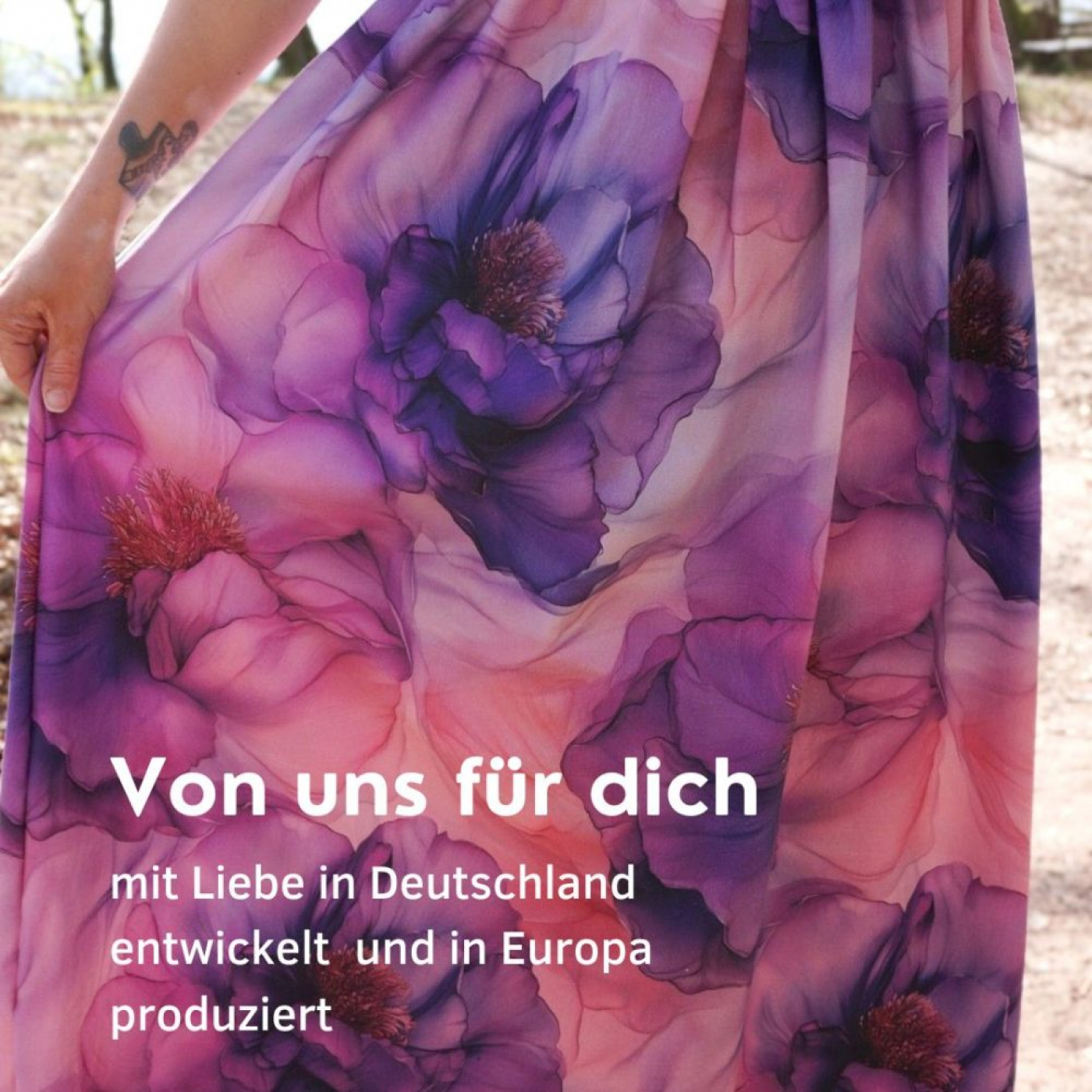 Sommernachtstraum (Bordüre)  - Eigenproduktion von Graustufen-Stoffe